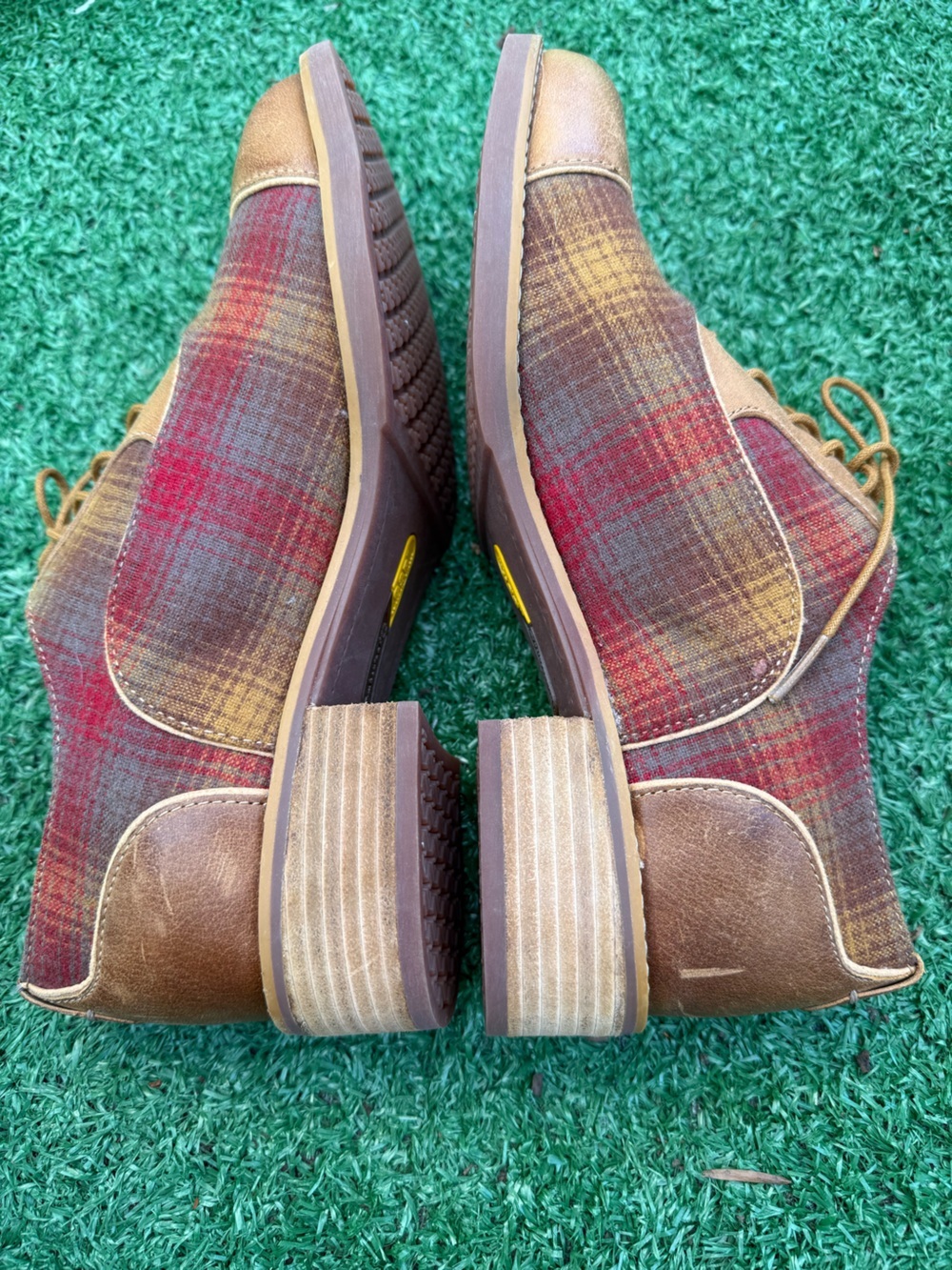 PENDLETON x TIMBERLAND Women's Beckwith Brown Red Plaid Leather Oxfords Shoes 8 - Picture 15 of 16